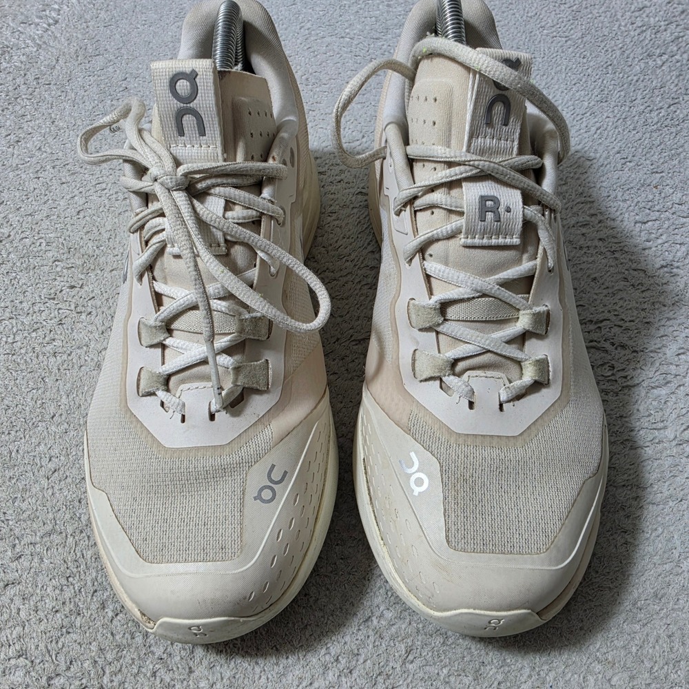 On THE ROGER Pro Tennis Shoes Women 10.5 Ivory Lime Performance Sneakers - Picture 2 of 8